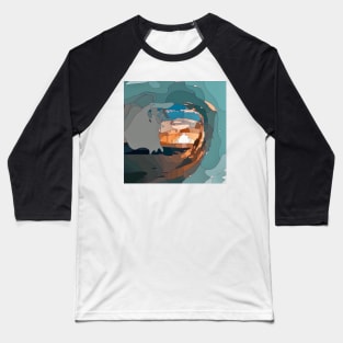 Waves and Sunset Baseball T-Shirt